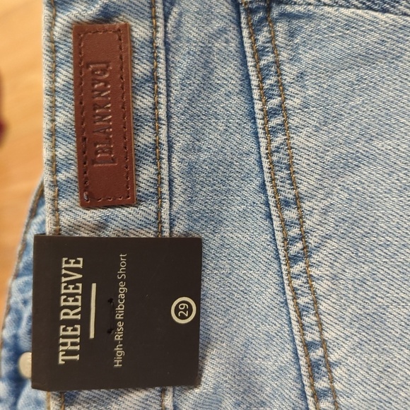 Blank NYC The Reeve denim shorts high-rise colorblock 100% cotton size 29" NEW - Picture 6 of 7